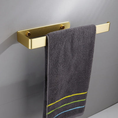 Brushed gold towel holder rack