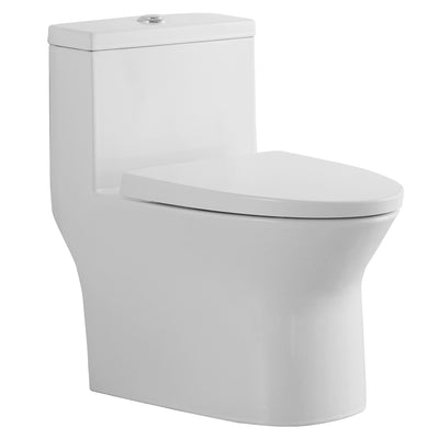 One Piece Dual Flush Toilet Completed with Soft Close and Removable Toilet Seat 950