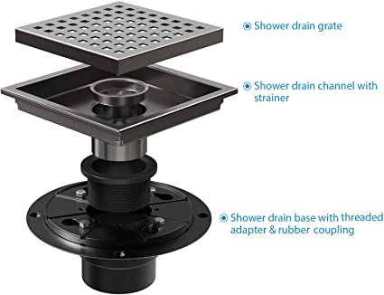 Shower drain PVC and ABS pipe shower Linear drain reducer with adpater kit