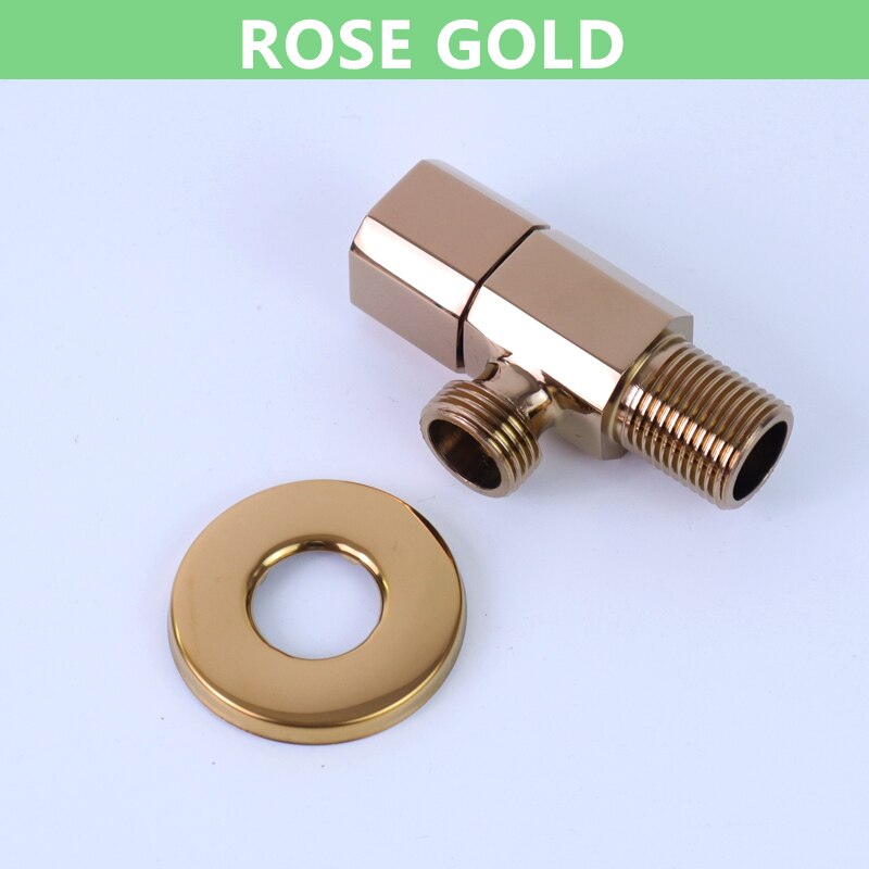Wall Mounted Angle Water Supply Valve G 1/2 Black-Gold-Rose Gold-Brushed Gold-Grey Gun-White