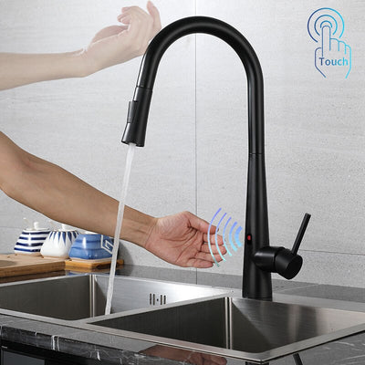 Motion sensor kitchen faucet