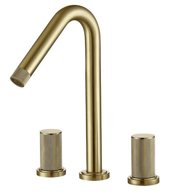 New 2023 Design Brushed Gold 8" Inch widespread bathroom faucet