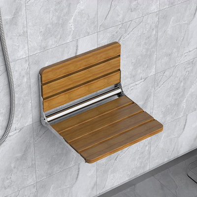 Shower bench seat wooden folding wall mounted