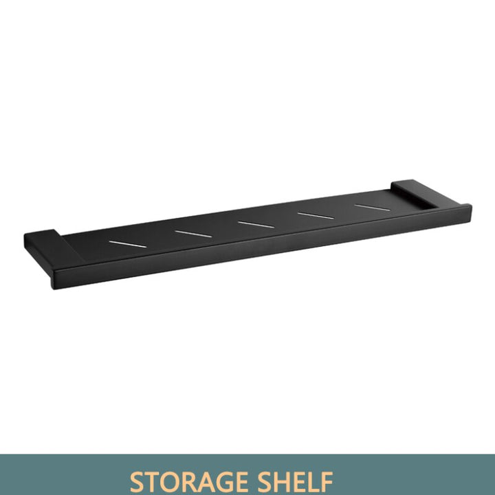 Black square bathroom accessories