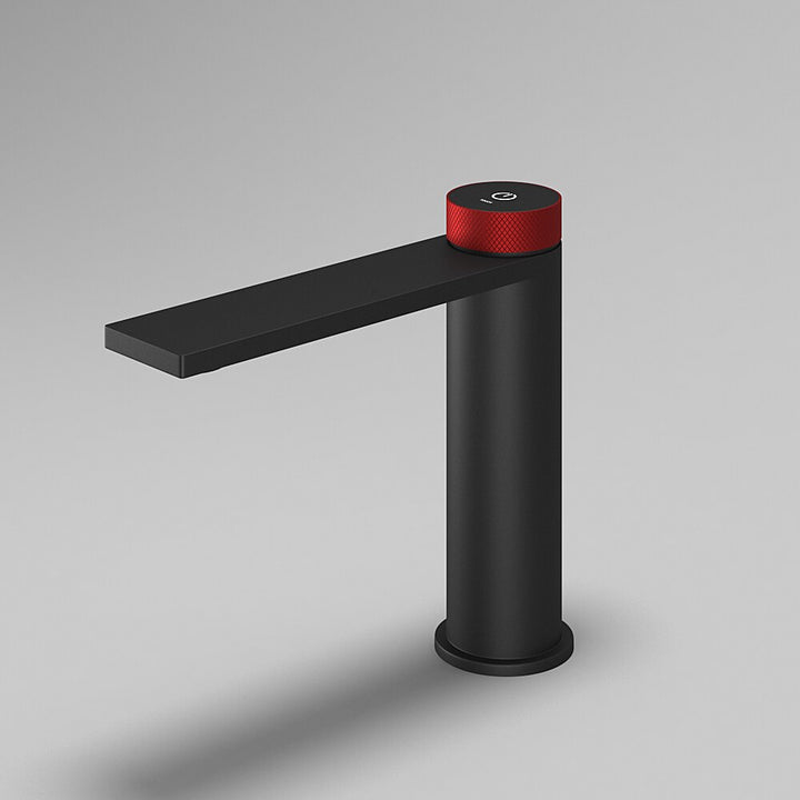 RELOJ-Brushed gold-Black with red-Black- Grey Gun with red Single hole bathroom faucet