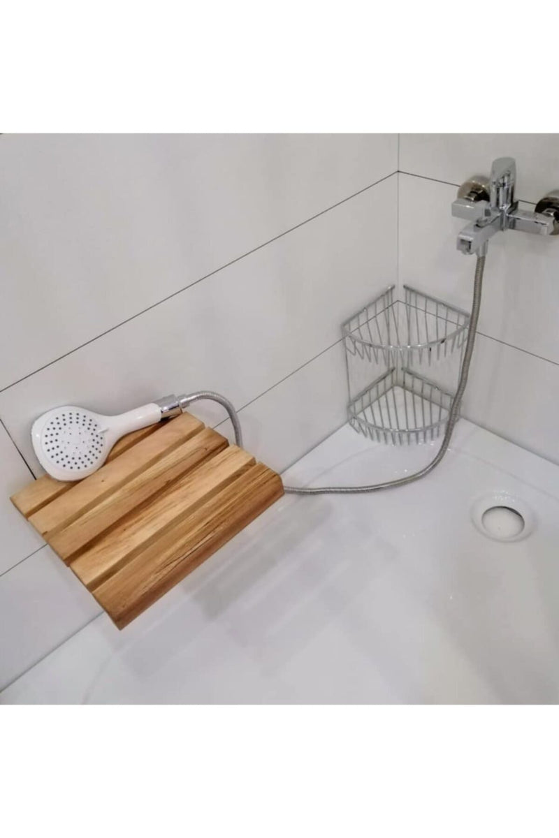 Wooden shower bench seat