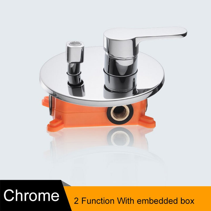 Black-Gold-Chrome- Square-Round -Pressure Balance 1-2 Way Function Shower Valve and Trim Set