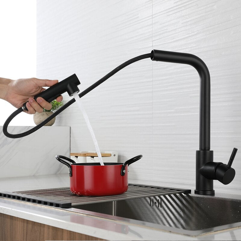 New modern Euro Design Touchless Kitchen Faucet with Dual Pull Out Sprayer