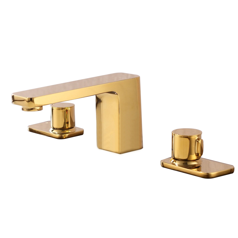 Porto-Rose Gold Polished-Gold-Black Matte  8" wide spread bathroom faucet