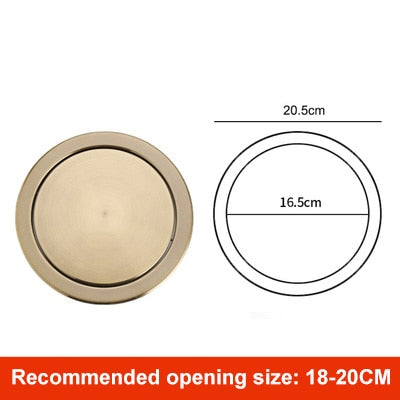 Round Stainless Steel Flap Flush Recessed Built-in Balance Swing Flap Lid Cover Trash Bin Garbage Can Kitchen Counter Top