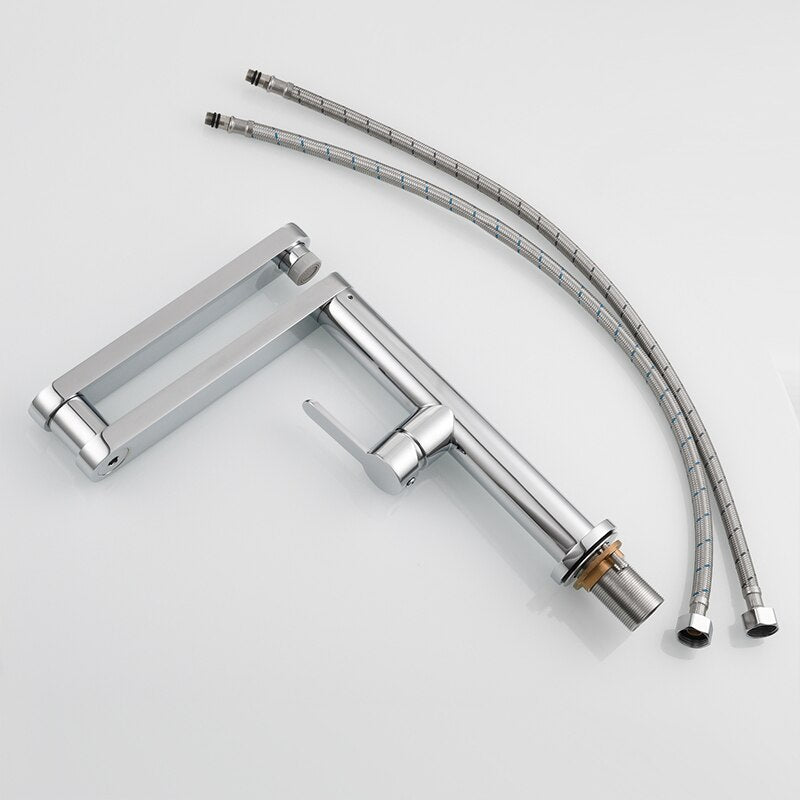 Hot and Cold Water Mixer Deck Mount Pot Filler Faucet