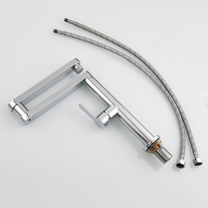 Hot and Cold Water Mixer Deck Mount Pot Filler Faucet