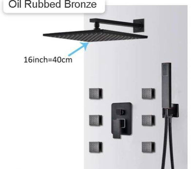 MYQualife 16 inch LED black shower faucet