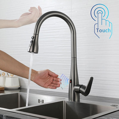 Motion sensor kitchen faucet