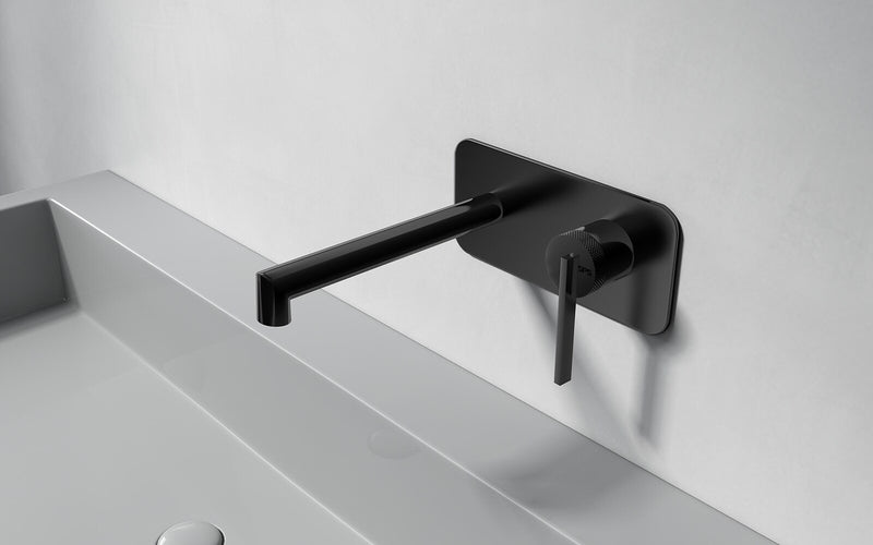 Brushed gold-Black Matte-Grey Gun  wall mounted bathroom faucet