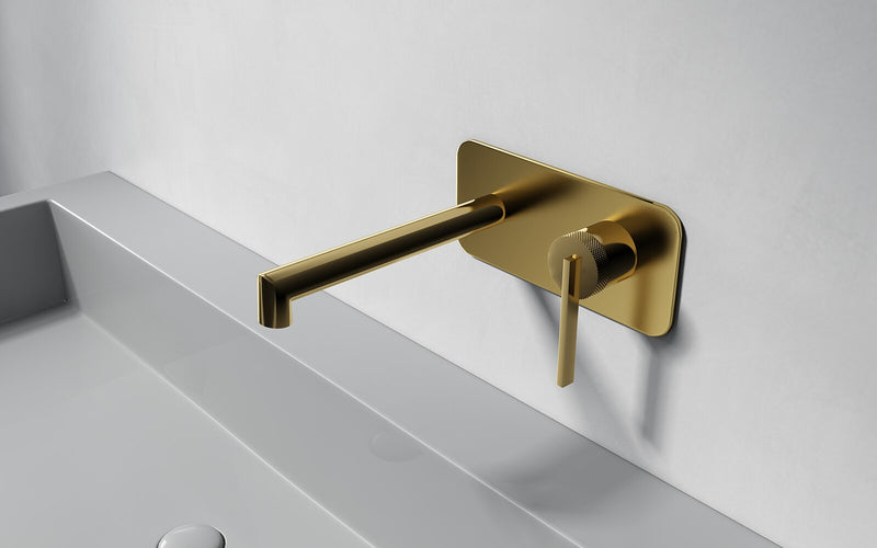 Brushed gold-Black Matte-Grey Gun  wall mounted bathroom faucet