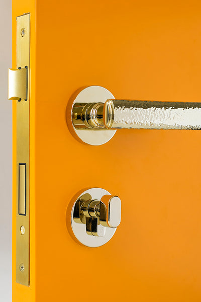 Nordic Gold Polished Round Interior door lock set
