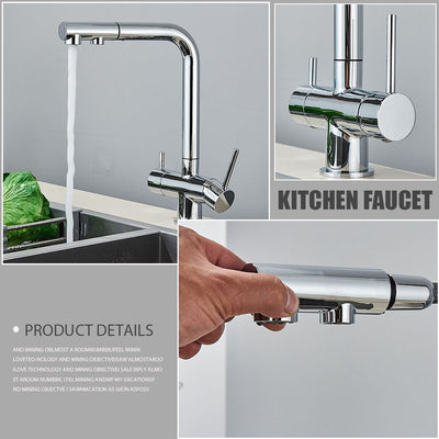 Norway-2 Way Dual function Kitchen and Reverse Osmosis water filter with pull out spray faucet