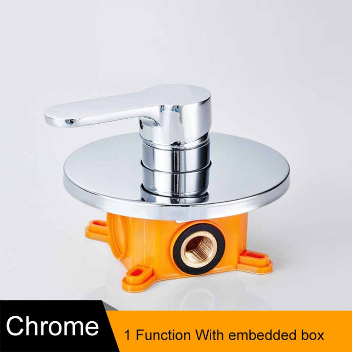 Black-Gold-Chrome- Square-Round -Pressure Balance 1-2 Way Function Shower Valve and Trim Set