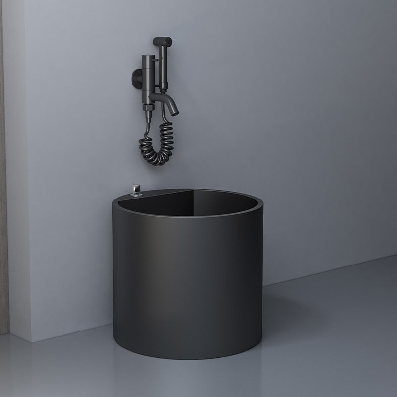 Black stainless steel mop sink