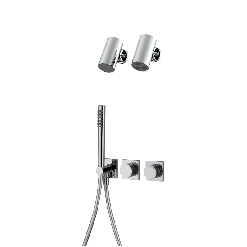 Nordic Round Thermostatic 2 way volume control shower kit