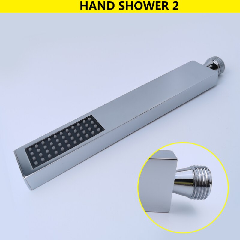 Chrome slide bar shower set