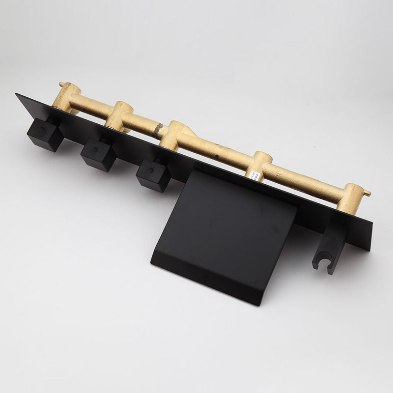Black matte wall mount 3 way function bathtub filler faucet kit