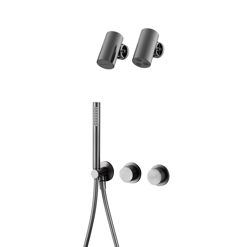 Aston 2- Round Thermostatic 2 way volume control shower kit