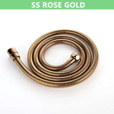 Matt Black/Chrome/BrushedGold/GoldPolished/Rose Gold/Metal Grey 1.5M -60 Inches Metal Steel Shower Hose 1/2 G