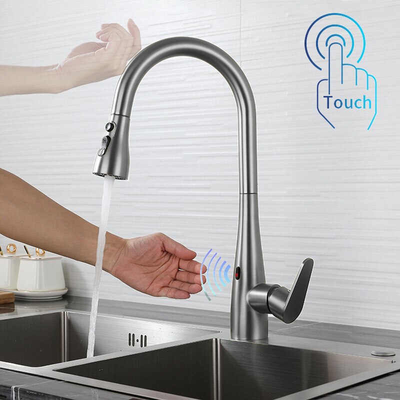 Motion sensor kitchen faucet