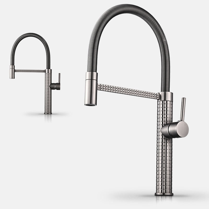 Helsinki-New Nordic Industrial Chef Kitchen Faucet Pull Out Dua Spray