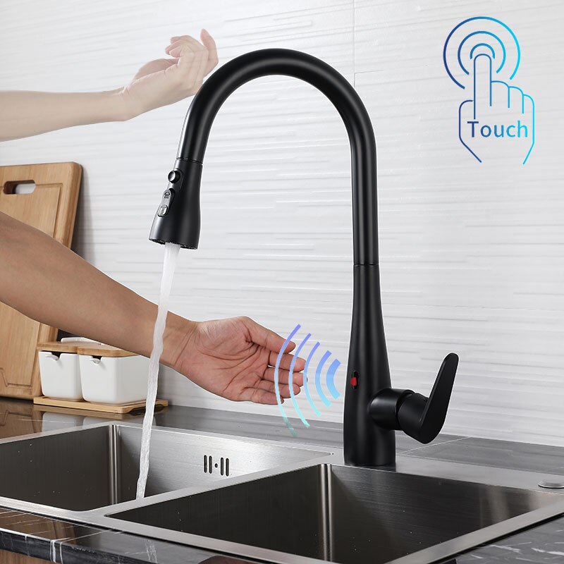 Motion sensor kitchen faucet