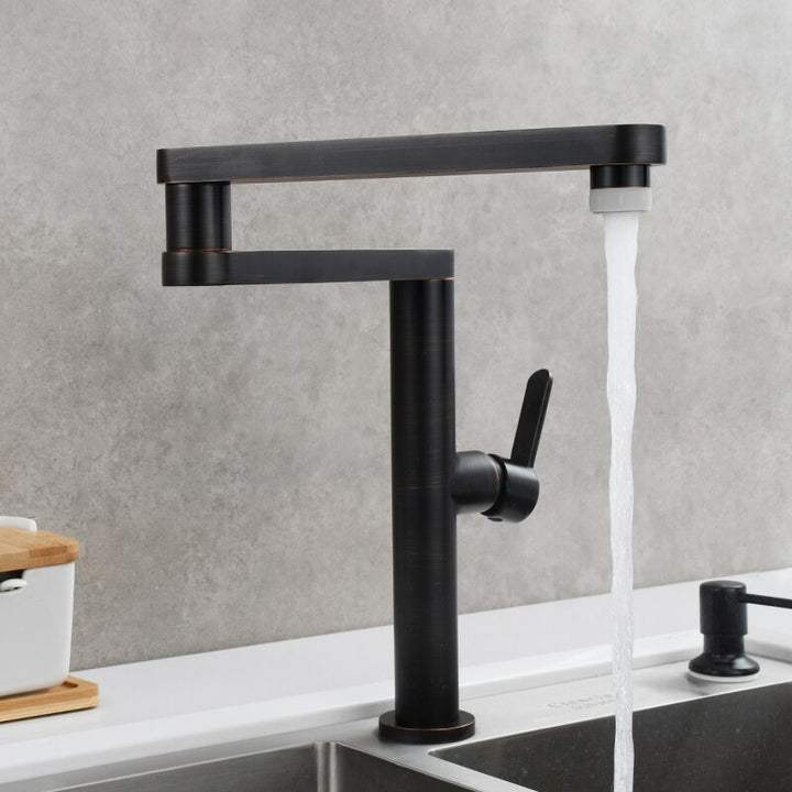Hot and Cold Water Mixer Deck Mount Pot Filler Faucet