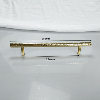 Nordic Gold Polished Round Hammered Cabinet Door Handles and Knobs