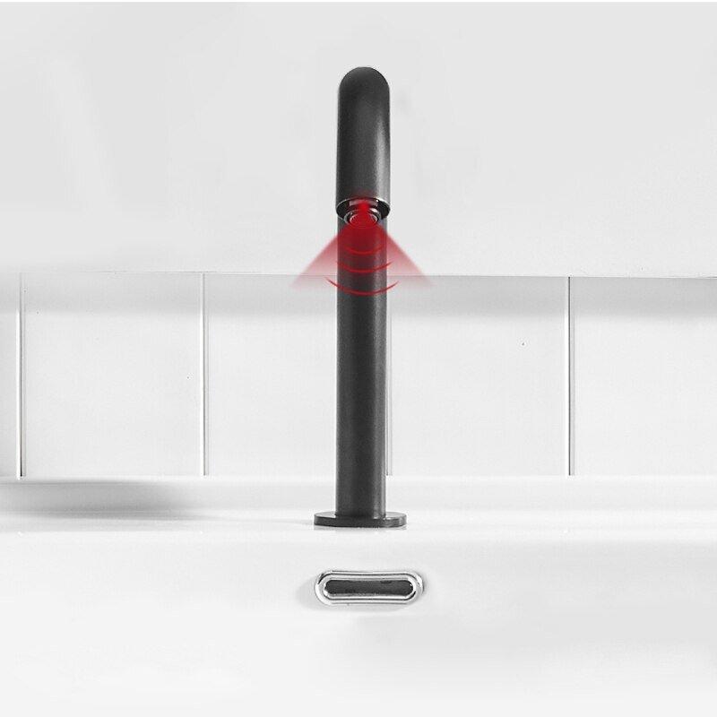 Black Matte Commercial Sensor Single Hole Bathroom Faucet