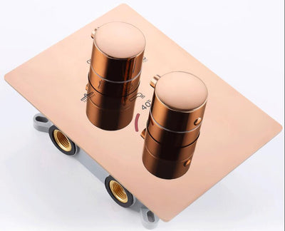 Rose Gold polished Square -3 way function diverter for tub,shower and hand spray completed shower kit