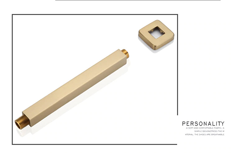 Brushed Gold CSA Thermostatic Rain and Tub Filler 3 Way Diverter Shower Kit
