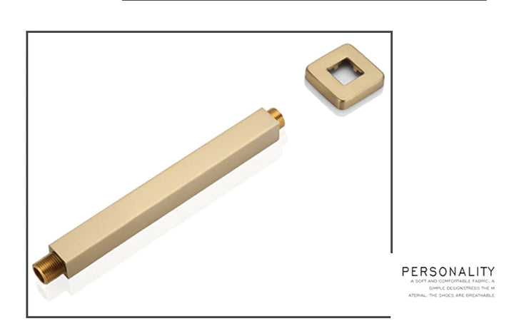 Brushed Gold CSA Thermostatic Rain and Tub Filler 3 Way Diverter Shower Kit