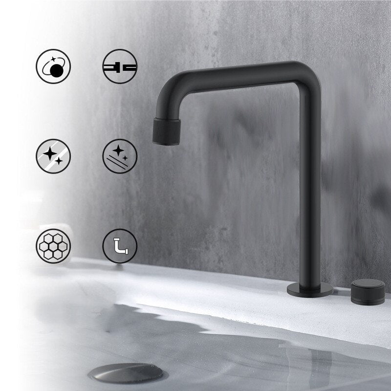Saab-Nordic 8" Inch wide spread bathroom faucet