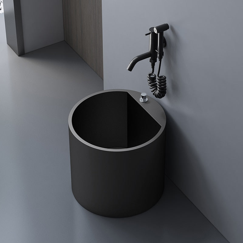 Black stainless steel mop sink