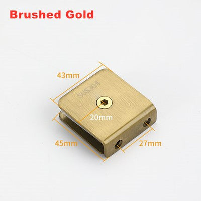Gold Polished Brass shower glass door clip hardware