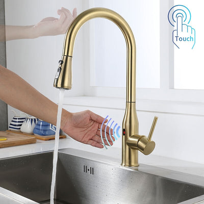 Motion sensor kitchen faucet