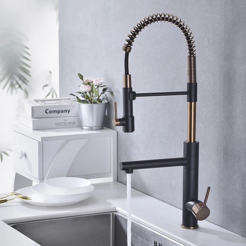 Wolf Kitchen Industrial Professional Faucet with Pot filler and Dual Pull Out  Sprayer 26" Inch Tall