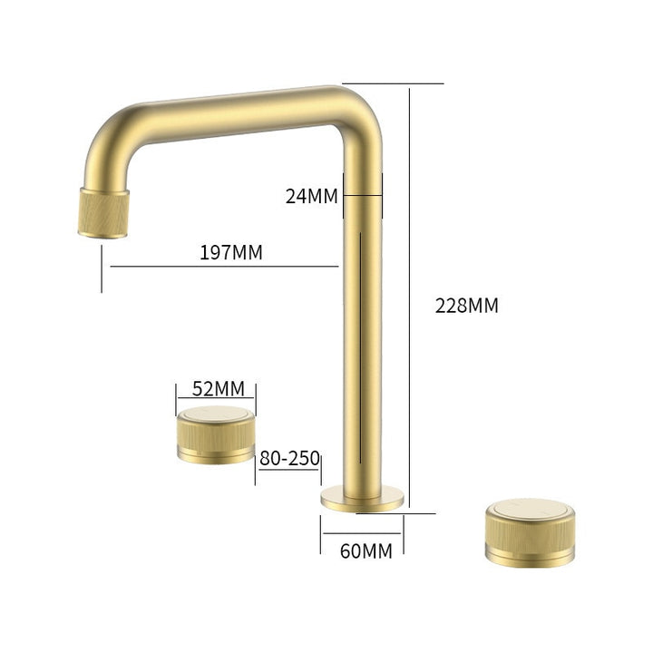Saab-Nordic 8" Inch wide spread bathroom faucet
