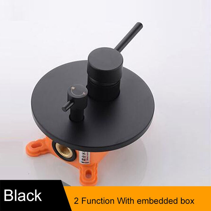 Black-Gold-Chrome- Square-Round -Pressure Balance 1-2 Way Function Shower Valve and Trim Set