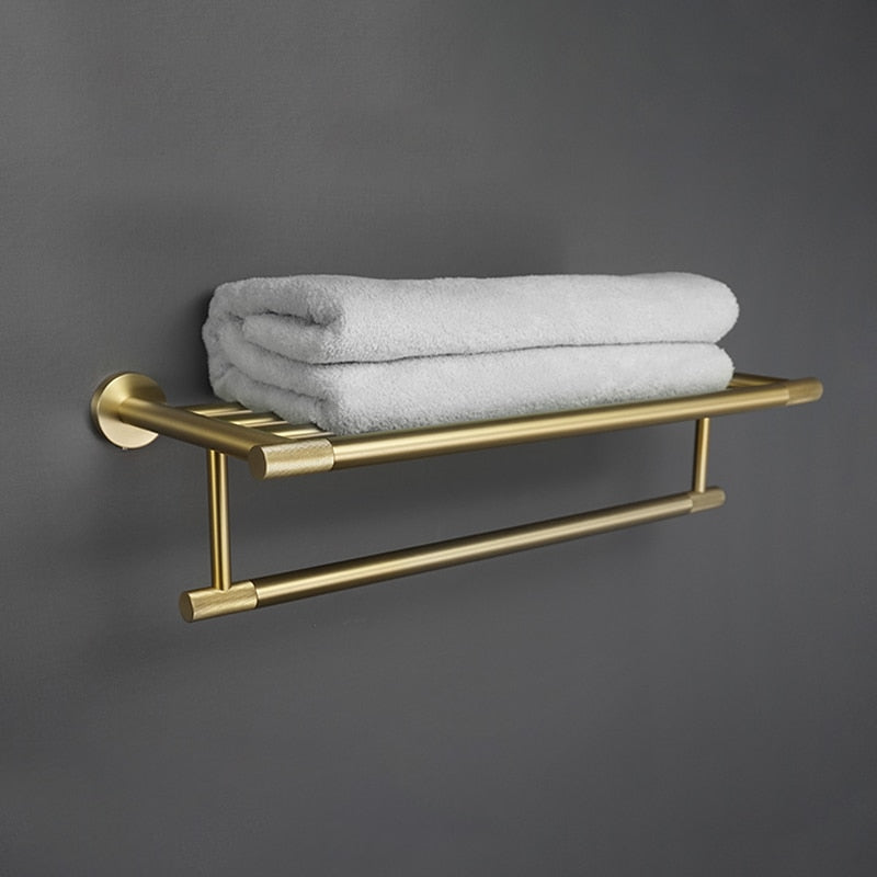 Nordic design brushed gold bathroom accessories