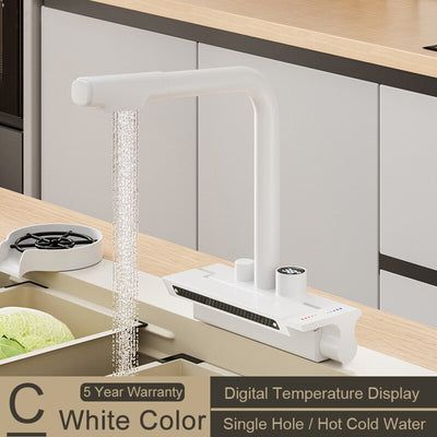 New 2023 Design Kitchen Faucet with Digital Temperature Control and Waterfall spray