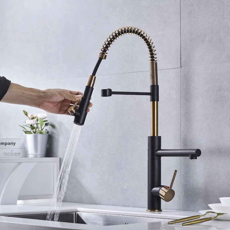 Wolf Kitchen Industrial Professional Faucet with Pot filler and Dual Pull Out  Sprayer 26" Inch Tall