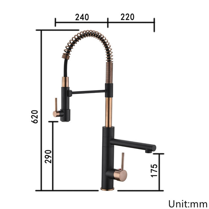 Wolf Kitchen Industrial Professional Faucet with Pot filler and Dual Pull Out  Sprayer 26" Inch Tall