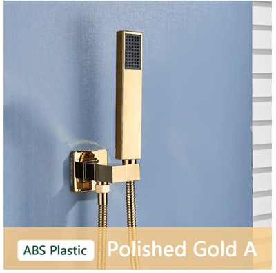 Brushed Gold-Black-Chrome-Gold-Brushed Nickel Hand Spray Set with holder